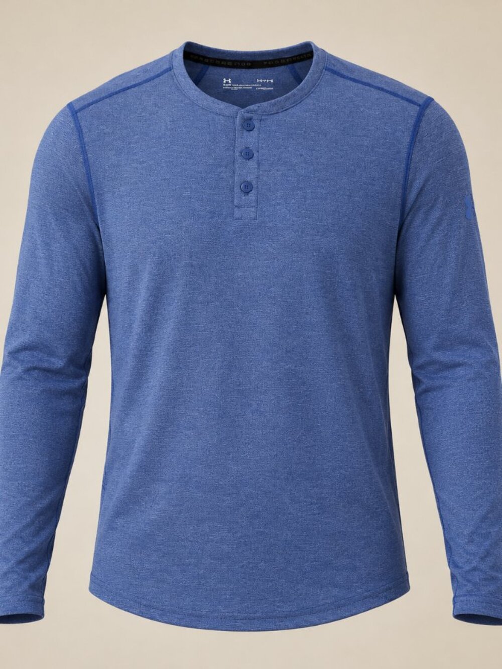 Under Armour HeatGear Blue Long Sleeve Henley Shirt Men’s L